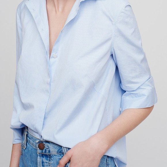 Cuyana Tops - Cuyana Poplin Pleat Back Shirt. Medium.
